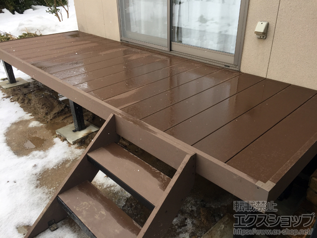 石川県河北郡津幡町ののウッドデッキ マージウッドデッキ 施工例