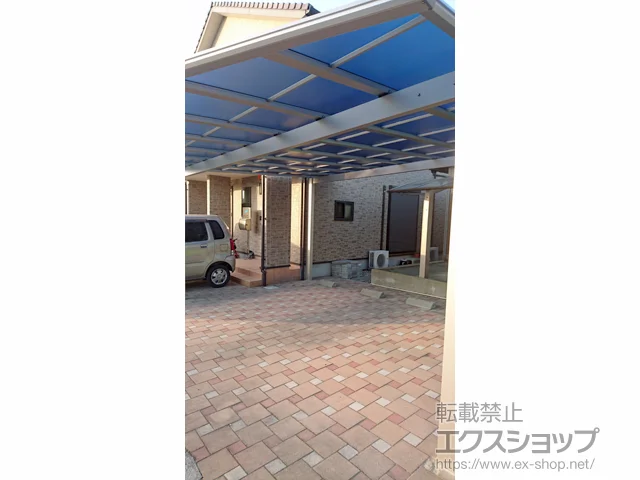 福岡県北九州市のYKKAPのカーポート エフルージュ ツイン 積雪〜20cm対応 施工例