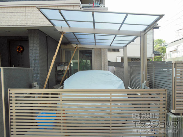 東京都台東区ののカーポート ネスカF (フラットスタイル) 積雪〜20cm対応 施工例