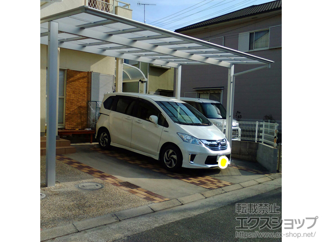 兵庫県高砂市ののカーポート ソリッドポート ワイド 積雪〜20cm対応 施工例