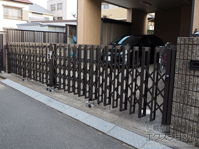 千葉県習志野市ののカーゲート アルシャインII H型 Aタイプ ノンレール両開き680W 施工例