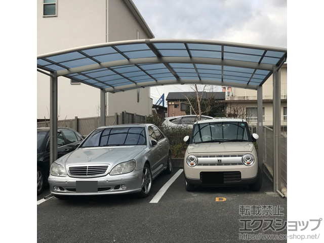 神奈川県川崎市ののカーポート ネスカR (ラウンドスタイル) ワイド 積雪〜20cm対応 施工例