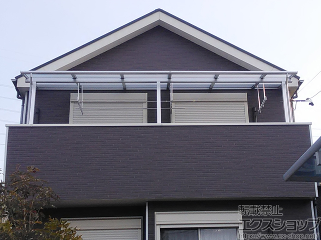 愛知県日進市ののバルコニー・ベランダ屋根 スピーネ F型 屋根タイプ 連棟 積雪〜20cm対応 施工例