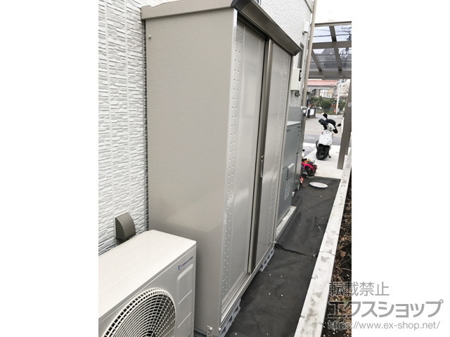 神奈川県藤沢市のの物置・屋外倉庫 グランプレステージジャンプ 1304×530×1900 GP-135A-T-MW 施工例