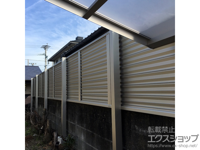 福岡県福岡市ののフェンス・柵 ミエーネフェンス 目隠しルーバータイプ 施工例