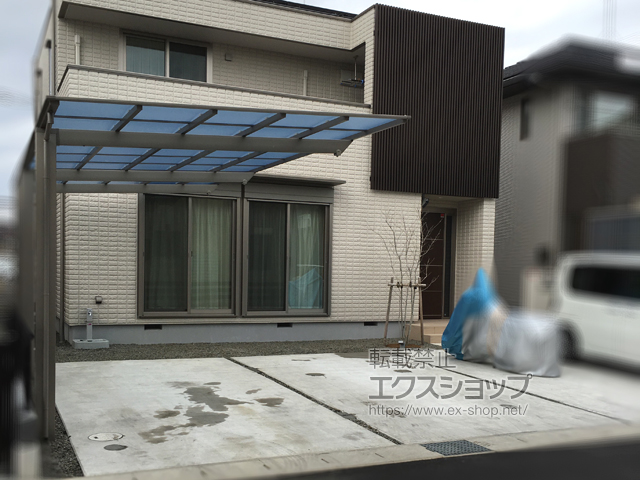 静岡県藤枝市ののカーポート ネスカF (フラットスタイル) 延長 積雪〜20cm対応 施工例