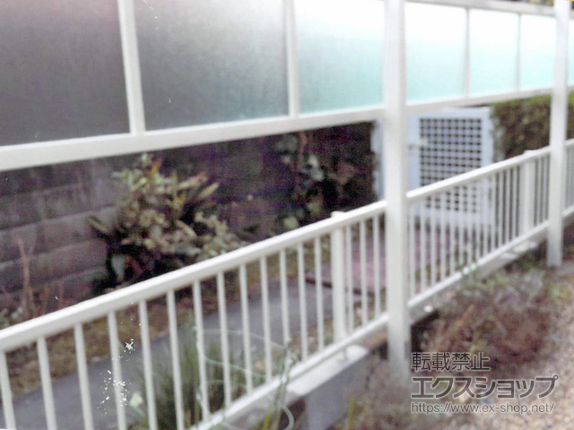 大阪府吹田市ののフェンス・柵 ライシスフェンス P型 ポリカーボネート アルミ多段柱使用（パネル1段） 施工例