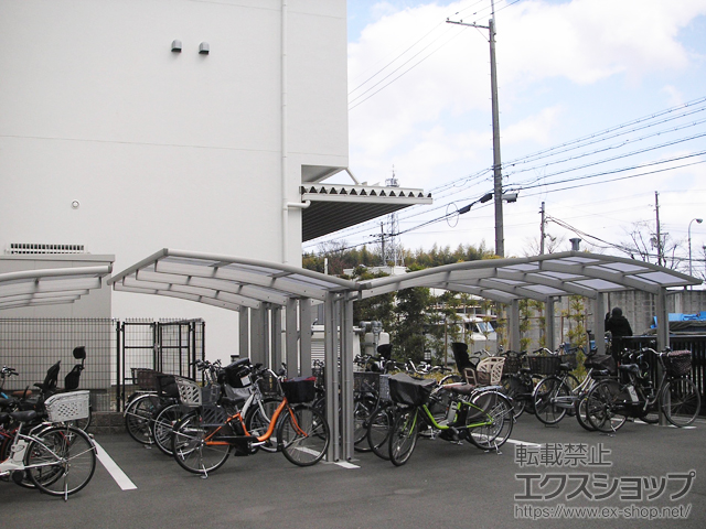 大阪府箕面市ののサイクルポート・駐輪場 レイナポートグランミニ 縦連棟積雪〜20cm対応 施工例