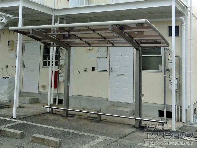 福島県いわき市ののサイクルポート・駐輪場 フーゴRミニ (ラウンドスタイル) 積雪〜20cm対応 施工例