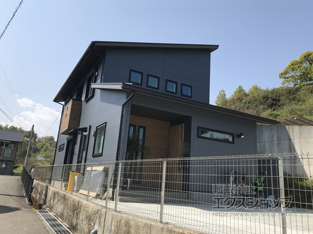 高知県高知市ののフェンス・柵 イーネットフェンス1FK型 傾斜地用 自由柱タイプ 施工例