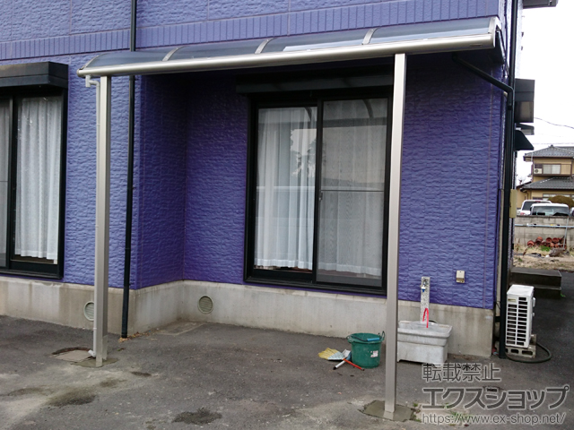 埼玉県越谷市ののテラス屋根 プレシオステラス R型 テラスタイプ 単体 積雪〜20cm対応 施工例