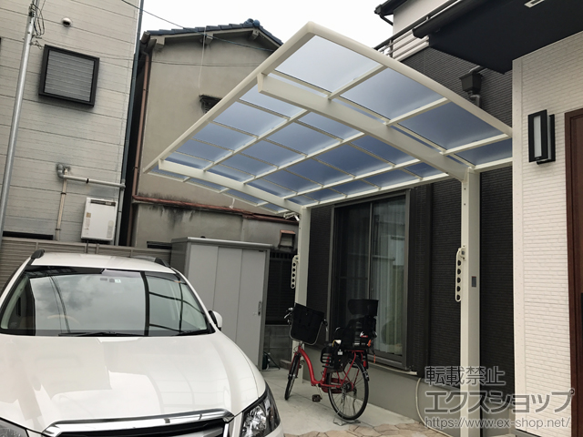 大阪府大阪市ののカーポート ネスカR (ラウンドスタイル) 積雪〜20cm対応 施工例