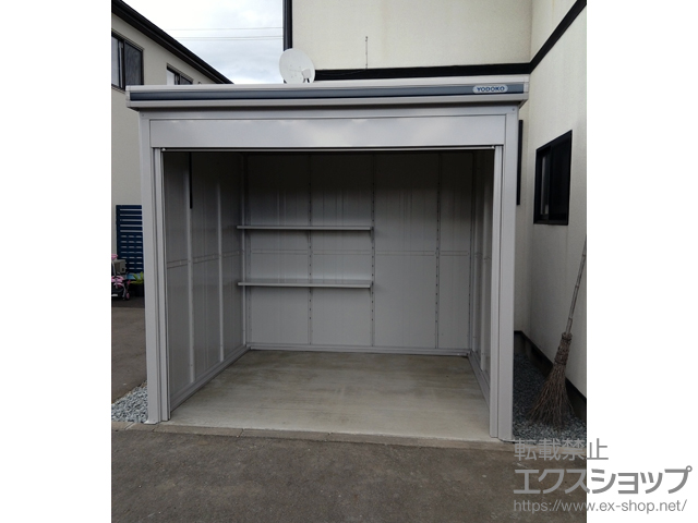 岩手県盛岡市のの物置・屋外倉庫 エルモシャッター 土間タイプ 積雪型(LODS-2522HD CB) 施工例