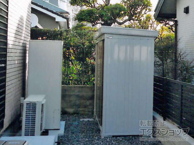 鹿児島県鹿児島市のの物置・屋外倉庫 ネクスタ 一般型 2630×950×2020 NXN-26S-MB 施工例