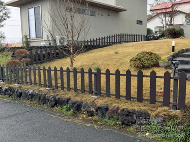 静岡県伊東市ののフェンス・柵 アメリカンフェンス 隙間150mm 施工例