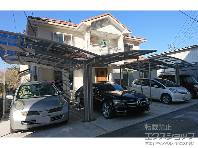 福島県伊達市ののカーポート レイナポートグラン Y合掌　積雪〜20cm対応＋着脱式サポート 施工例