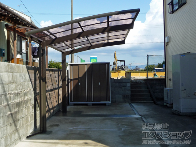 静岡県沼津市ののカーポート ネスカR (ラウンドスタイル) 積雪〜20cm対応 施工例