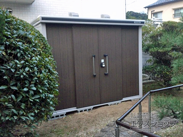 広島県安芸郡府中町のの物置・屋外倉庫 エルモ 一般型 2570×1520×2118 LMD-2515-DW 施工例