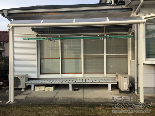 岡山県苫田郡鏡野町ののテラス屋根 ヴェクターテラス R型 テラスタイプ 単体 積雪〜20cm対応 施工例