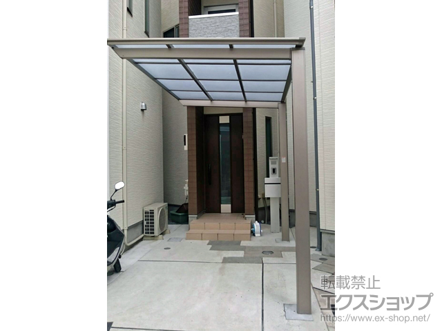 東京都荒川区ののサイクルポート・駐輪場 フーゴFミニ (フラットスタイル) 積雪〜20cm対応 施工例