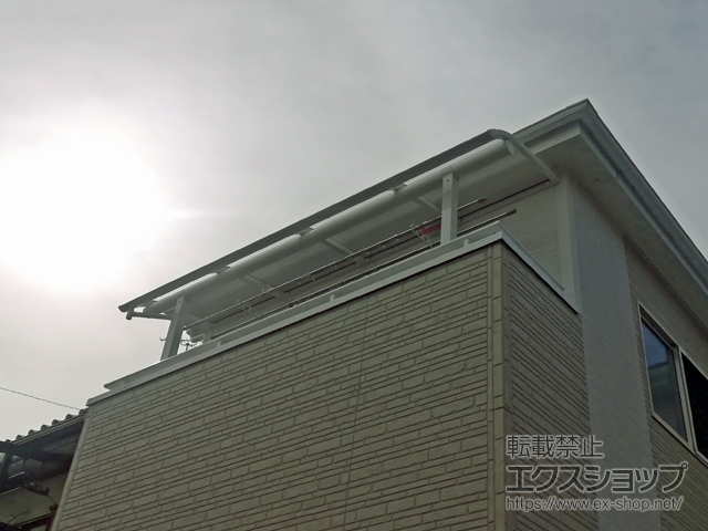 埼玉県越谷市ののバルコニー・ベランダ屋根 ヴェクターテラス R型 屋根タイプ 単体 積雪〜20cm対応 施工例