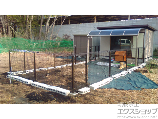 栃木県日光市ののフェンス・柵 メッシュフェンス G10 自由柱 施工例