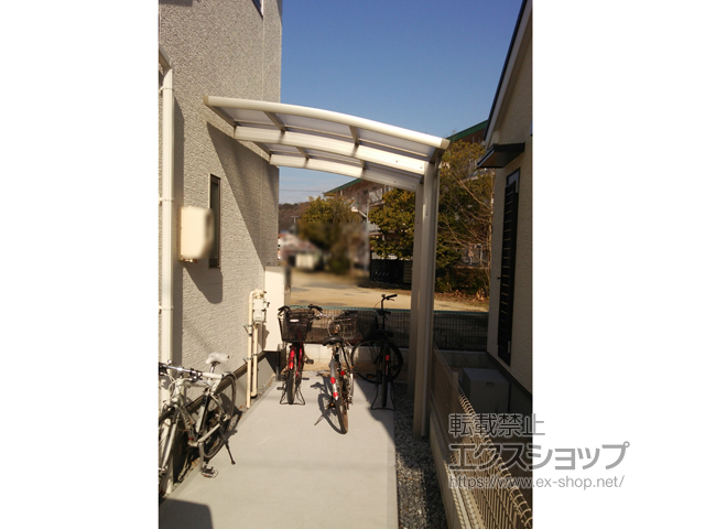 岡山県岡山市ののサイクルポート・駐輪場 レイナポートグランミニ 積雪〜20cm対応 施工例