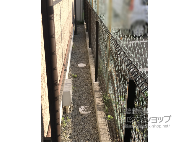 兵庫県姫路市ののフェンス・柵 イーネットフェンス1F型 自由柱＜水平地＞ 施工例