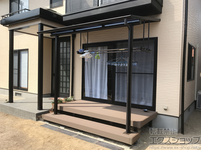 広島県広島市ののウッドデッキ リウッドデッキ 200 施工例