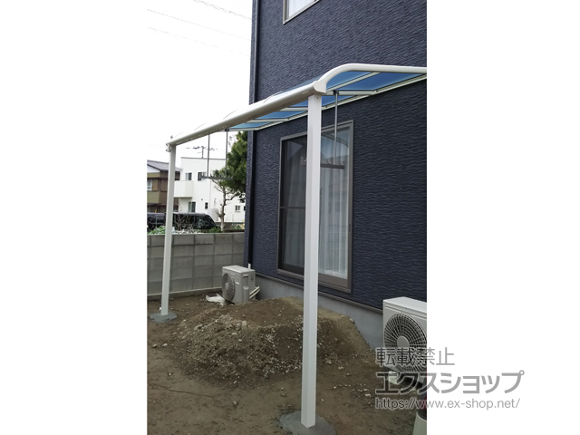 徳島県徳島市ののテラス屋根 ヴェクターテラス R型 テラスタイプ 単体 積雪〜20cm対応 施工例
