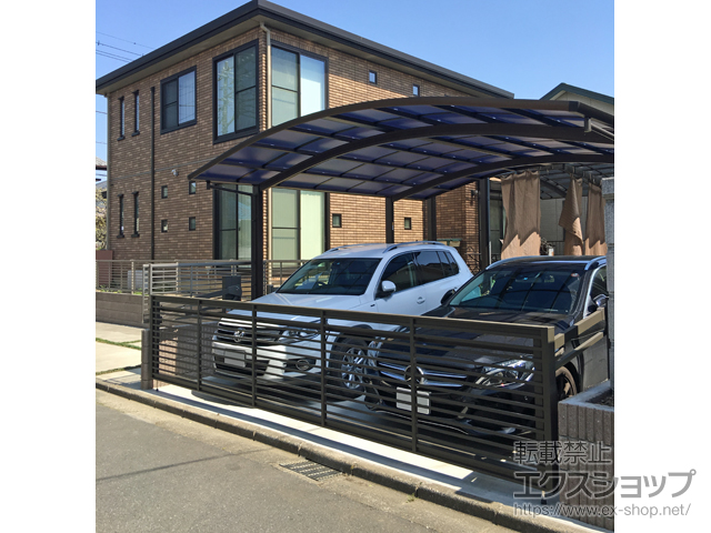 埼玉県新座市ののカーゲート ワイドオーバードアS1型 電動式 施工例