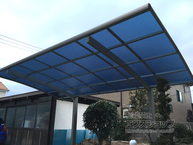 福島県福島市ののカーポート プレシオスポート 積雪〜20cm対応 施工例