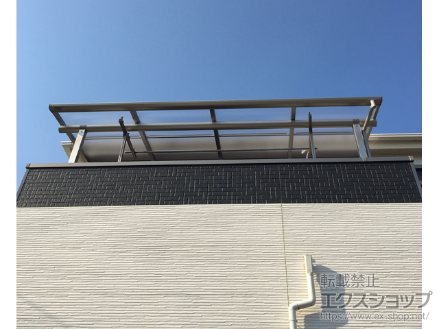 千葉県千葉県松戸市ののバルコニー・ベランダ屋根 ヴェクターテラス F型 屋根タイプ 単体 積雪〜20cm対応 施工例