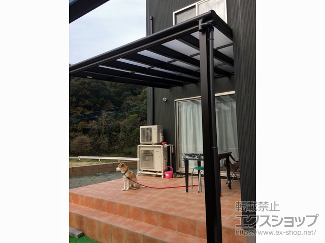 佐賀県武雄市ののテラス屋根 ヴェクターテラス F型 ビッグサイズ 単体 積雪〜20cm対応 施工例
