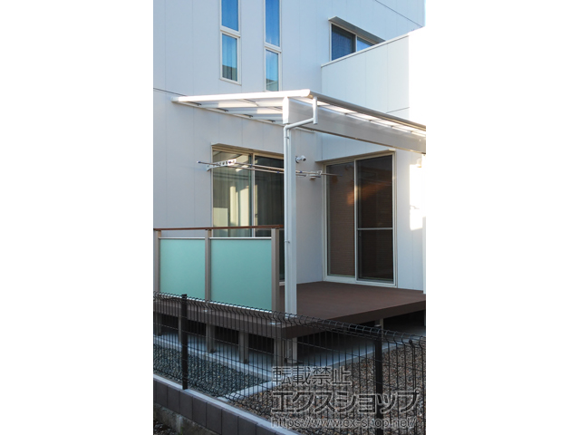 宮城県東松島市ののテラス屋根 ヴェクターテラス F型 1500 テラスタイプ 単体　積雪〜50cm対応 施工例