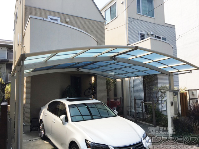 東京都世田谷区ののカーポート レイナポートグラン M合掌　積雪〜20cm対応 施工例