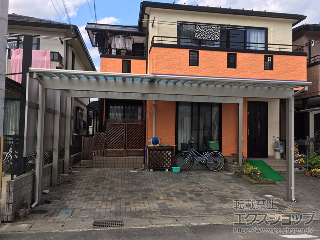 京都府福知山市ののカーポート エフルージュ ツイン50 積雪〜50cm対応 施工例