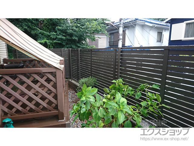 東京都町田市ののフェンス・柵 プレスタフェンス 7Y型 横スリット フリーポールタイプ 施工例