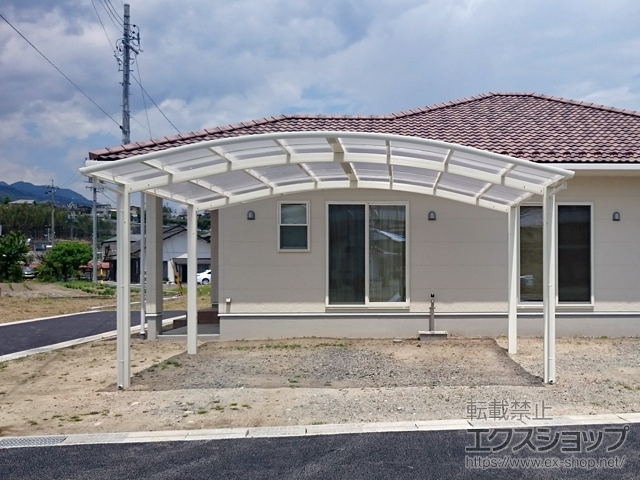 長野県飯田市ののカーポート レイナツインポートグラン　積雪〜20cm対応 施工例