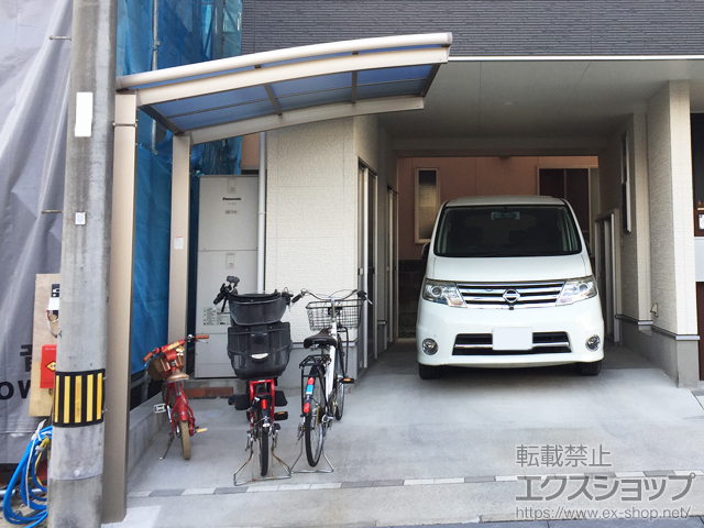 広島県広島市ののサイクルポート・駐輪場 ネスカRミニ (ラウンドスタイル) 積雪〜20cm対応 施工例