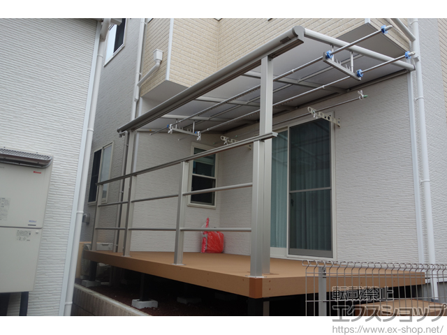 静岡県沼津市ののテラス屋根 ヴェクターテラス F型 テラスタイプ 単体 積雪〜20cm対応 施工例