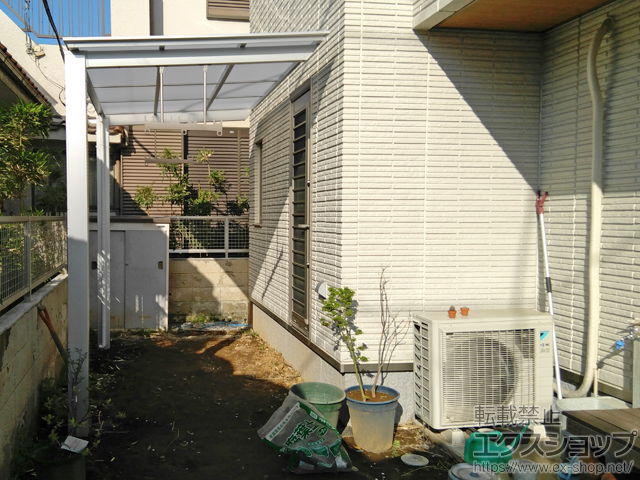 東京都北区ののテラス屋根 フーゴF 独立テラスタイプ 単体 積雪〜20cm対応 施工例