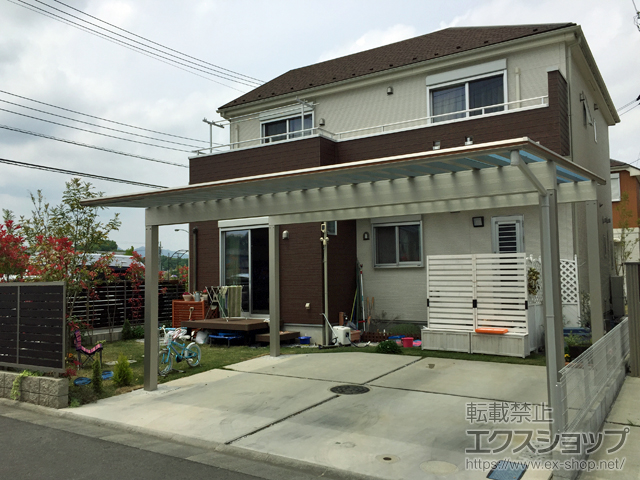 東京都八王子市ののカーポート エフルージュ ツイン50 マテリアルカラー 積雪〜50cm対応 施工例