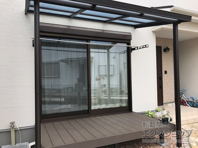 福岡県福岡市ののテラス屋根 シュエット テラスタイプ 単体 積雪〜20cm対応 施工例