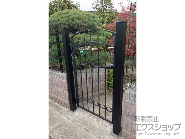 神奈川県川崎市のの門扉 プロヴァンス2型 片開き 門柱タイプ 施工例