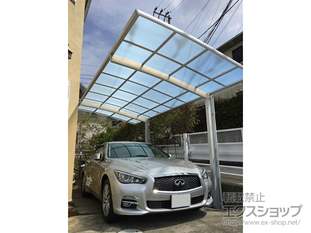 神奈川県鎌倉市ののカーポート ネスカR (ラウンドスタイル) 積雪〜20cm対応 施工例