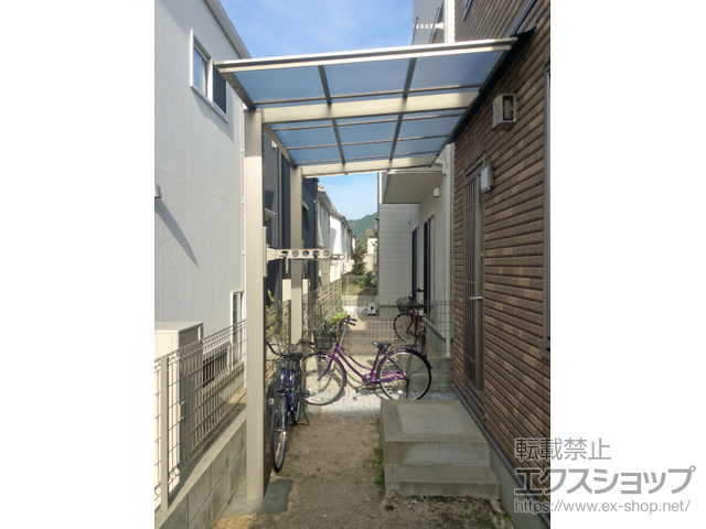 広島県広島市ののテラス屋根 フーゴF 独立テラスタイプ 単体 積雪〜20cm対応 施工例