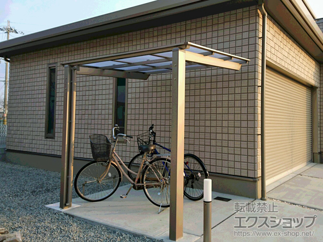 大阪府泉佐野市ののサイクルポート・駐輪場 ネスカFミニ (フラットスタイル) 積雪〜20cm対応 施工例