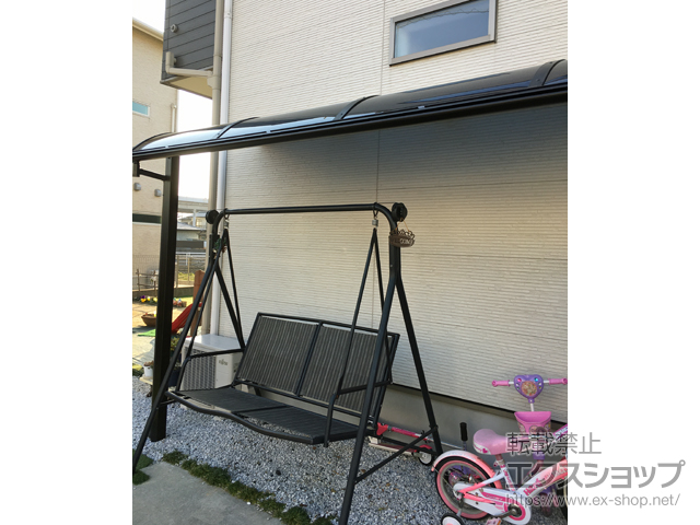 福岡県北九州市ののテラス屋根 プレシオステラス R型 テラスタイプ 単体 積雪〜20cm対応 施工例
