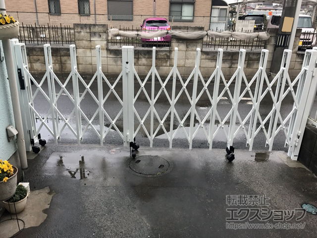 埼玉県狭山市ののカーゲート トリップゲート RB型 ノンレール 片開き親子 37DO 施工例